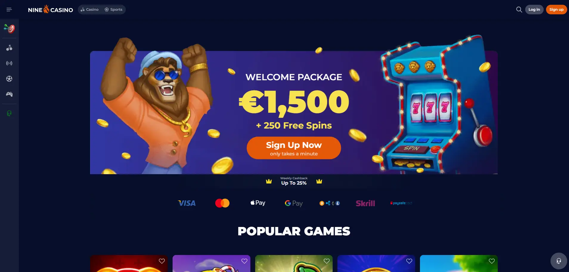 NVcasino — casino, sportsbook și esports într-un singur cont — Scor: 9.1/10